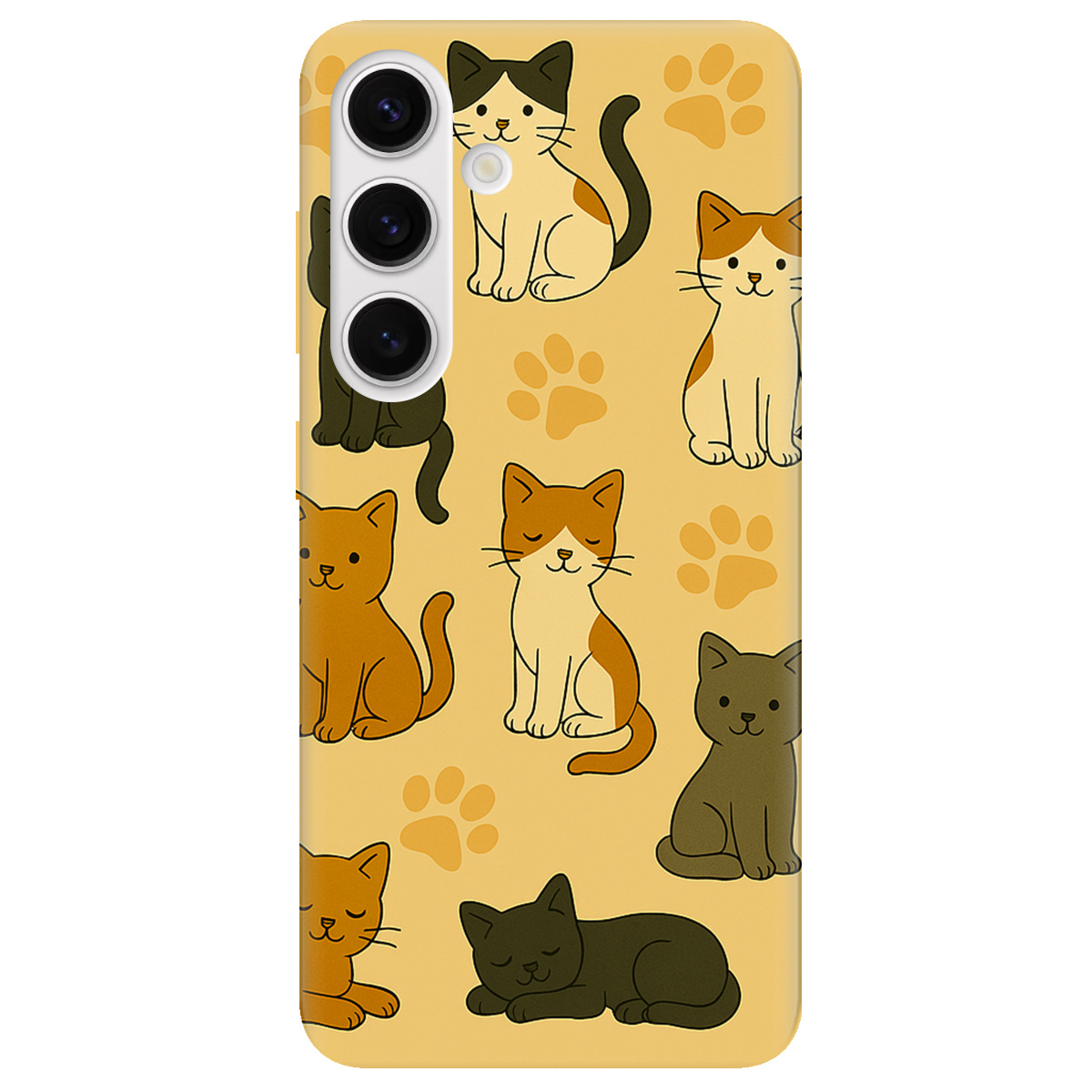 Чехол для Samsung Galaxy S24 Plus прозрачный Милые котики - фото 1 - Чехлы для телефонов