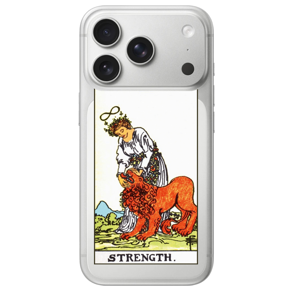 Чехол для Apple iPhone 17 Pro прозрачный Таро Сила - фото 1 - Чехлы для телефонов
