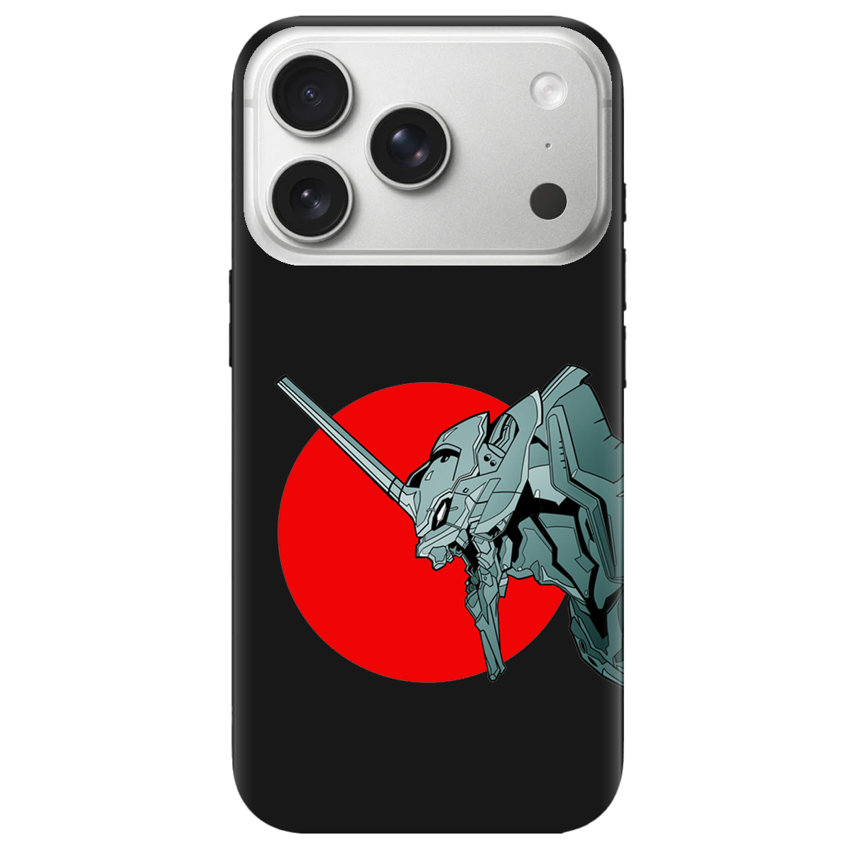 Чохол для Apple iPhone 17 Pro Max чорний матовий soft touch Єва-02 – Evangelion - фото 1 Чохол для Apple iPhone 17 Pro Max чорний матовий soft touch Єва-02 – Evangelion - фото 1 - Чохли для телефонів