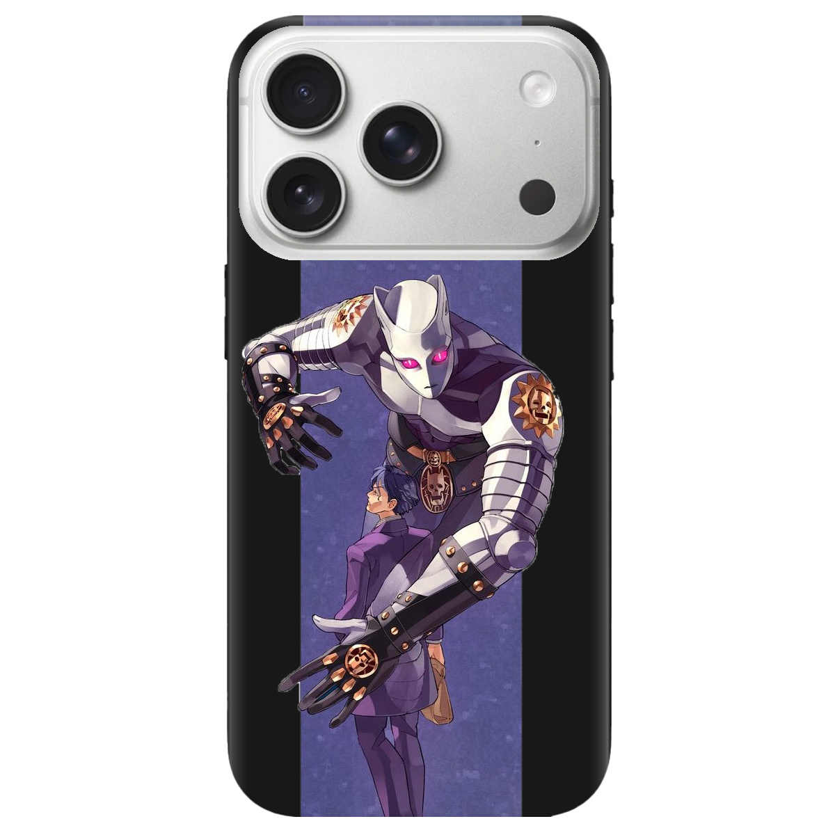 Чехол для Apple iPhone 17 Pro черный матовый soft touch Killer Queen JoJo - фото 1 - Чехлы для телефонов