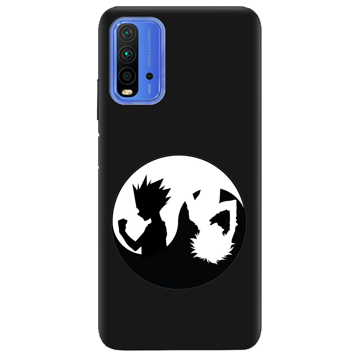 Чехол для Xiaomi Redmi 9 Power черный матовый soft touch Ying Yang Hunter x Hunter - фото 1 - Чехлы для телефонов