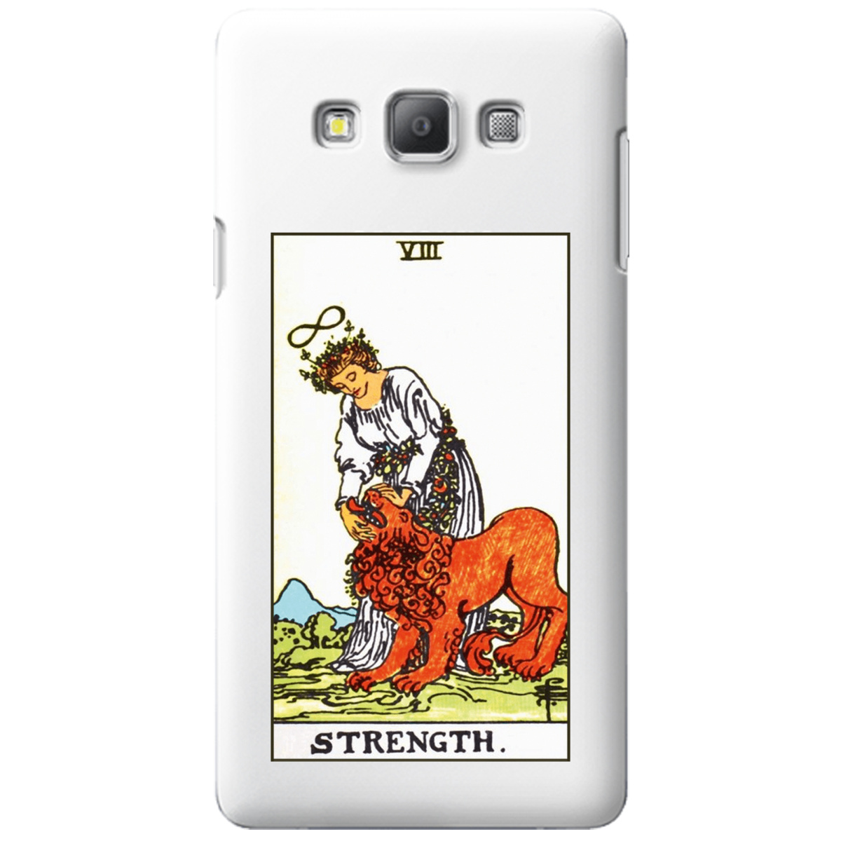 Чехол для Samsung Galaxy A7 2015 прозрачный Таро Сила - фото 1 - Чехлы для телефонов