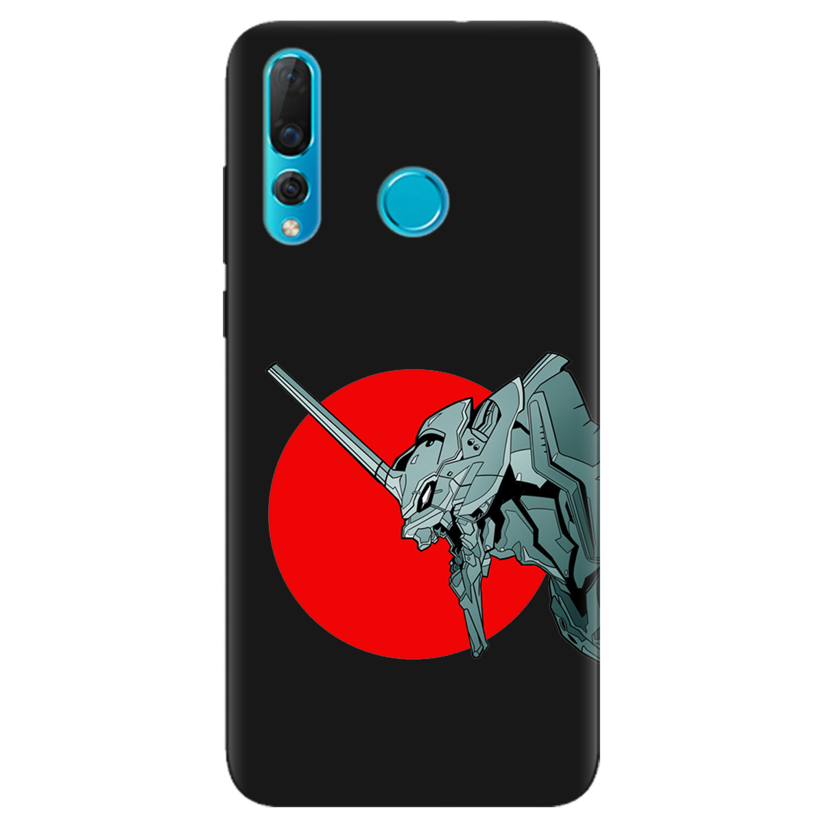 Чехол для Huawei Nova 4 черный матовый soft touch Ева-02 – Evangelion - фото 1 - Чехлы для телефонов