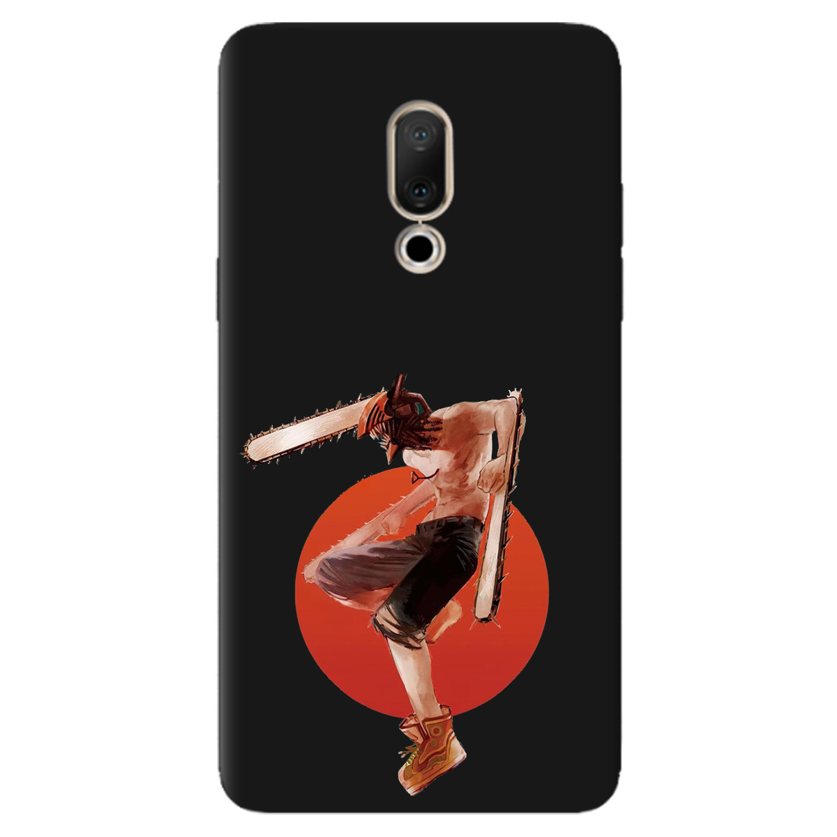 Чехол для Meizu 15 Plus черный матовый soft touch Денджі - фото 1 - Чехлы для телефонов