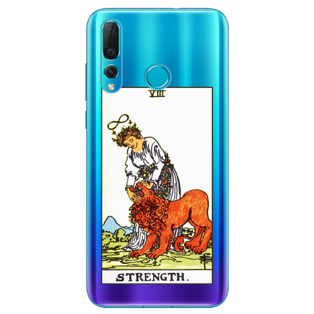 Чехол для Huawei Nova 4 прозрачный Таро Сила - фото 1 Чехол для Huawei Nova 4 прозрачный Таро Сила - фото 1 - Чехлы для телефонов