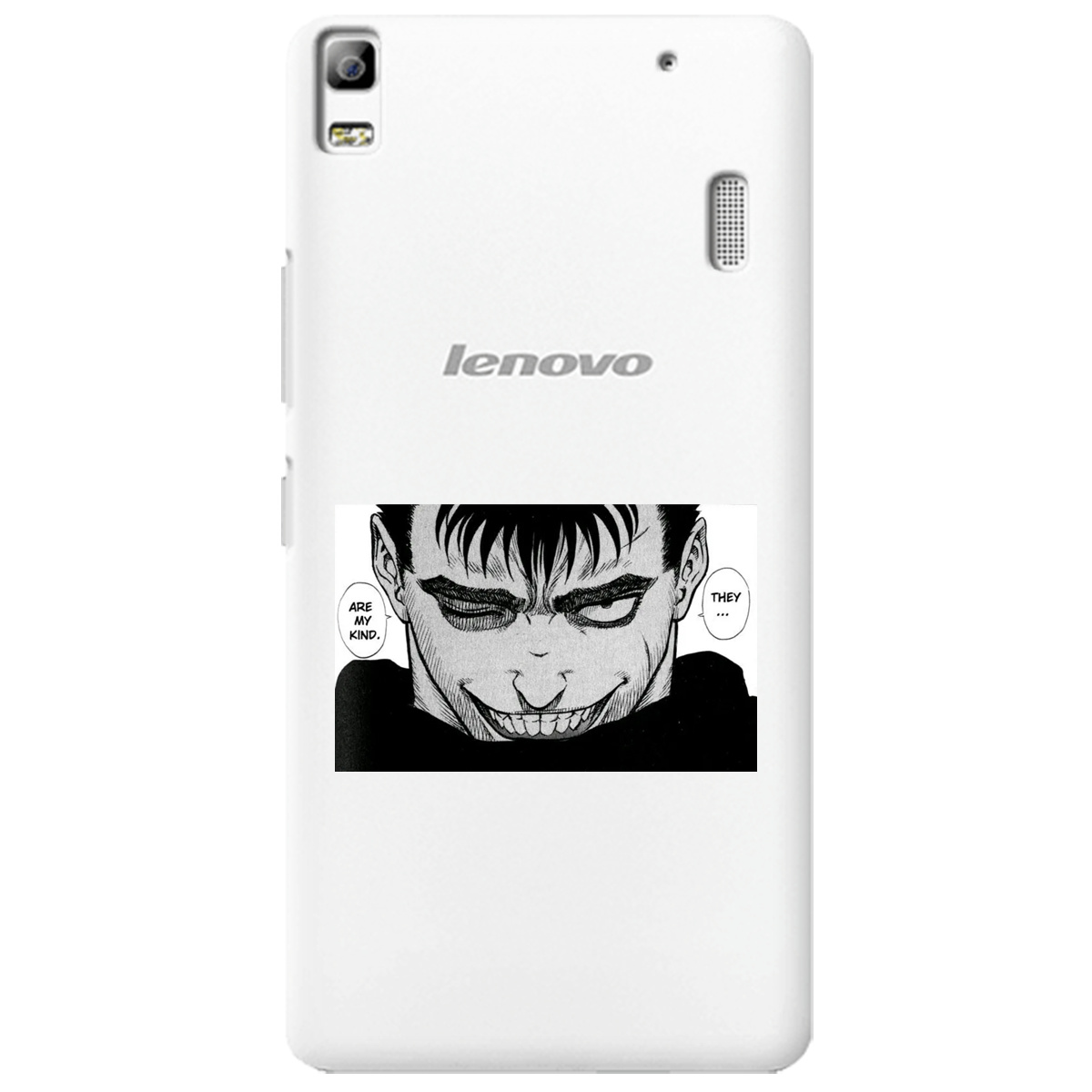 Чехол для Lenovo K3 Note / A7000 прозрачный Гатс Берсерк Berserk - фото 1 - Чехлы для телефонов