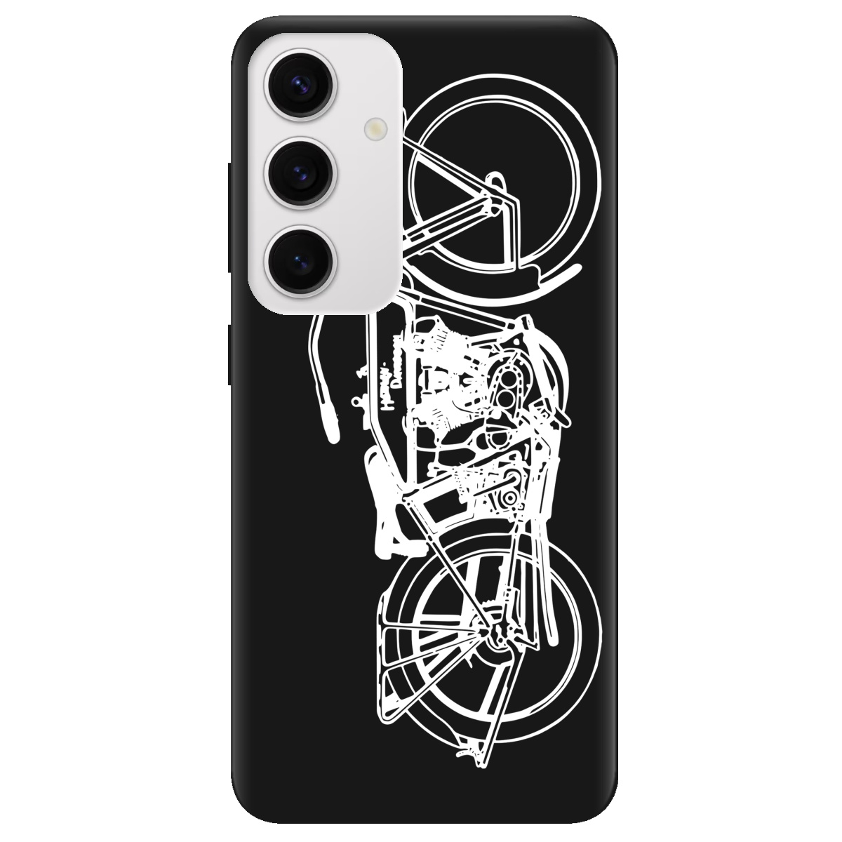 Чехол для Samsung Galaxy S25 Plus черный матовый soft touch Железная воля - фото 1 - Чехлы для телефонов