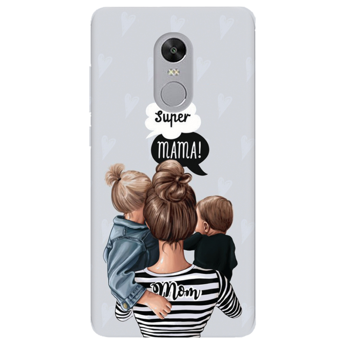 Чехол для Xiaomi Redmi 5 Plus прозрачный Super Mama - фото 1 - Чехлы для телефонов