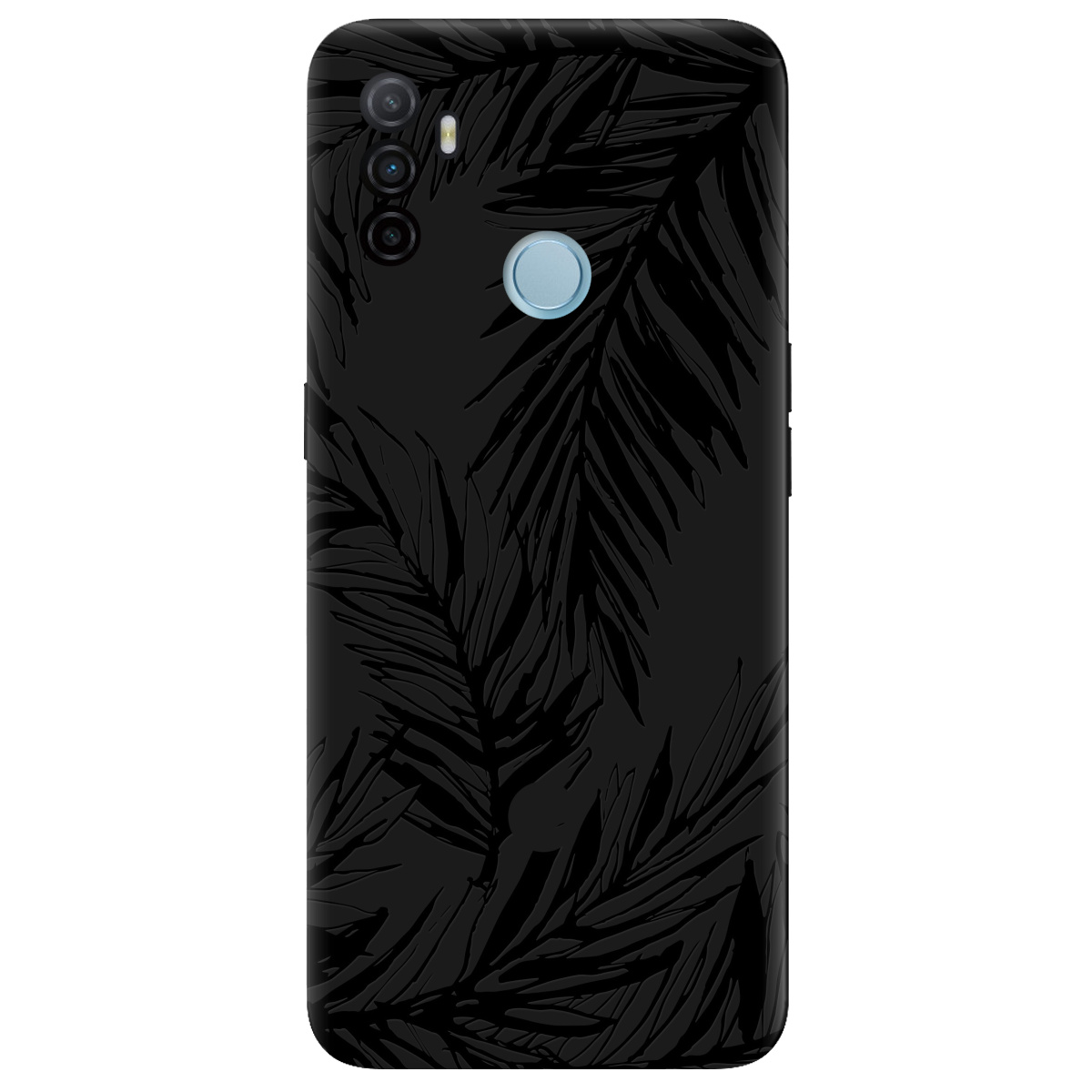 Чехол для Oppo A53/ A32/ A33 черный матовый soft touch Tropics - фото 1 - Чехлы для телефонов