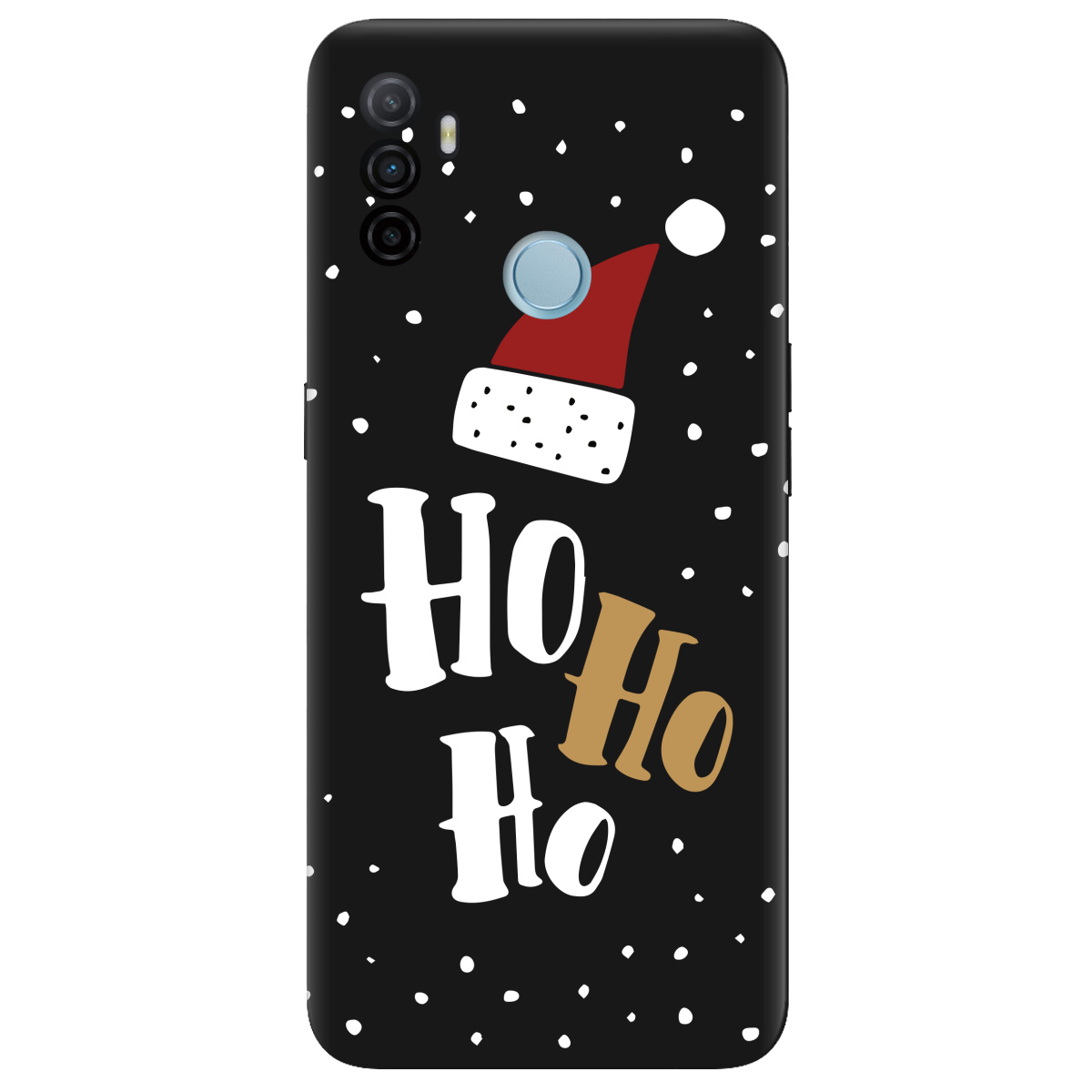 Чехол для Oppo A53/ A32/ A33 черный матовый soft touch Ho-ho-ho - фото 1 - Чехлы для телефонов