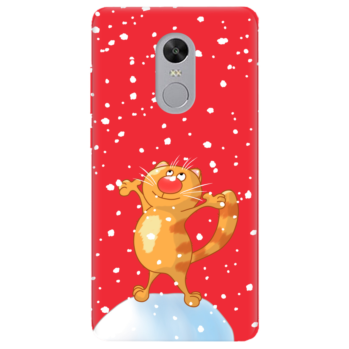 Чохол для Xiaomi Redmi 5 Plus яскраво-червоний матовий soft touch Be Happy - фото 1 - Чохли для телефонів