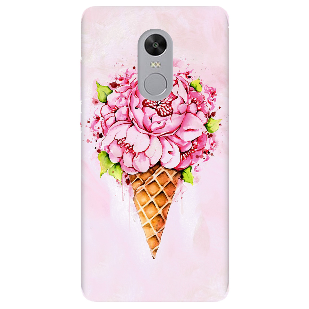 Чехол для Xiaomi Redmi 5 Plus прозрачный Ice cream - фото 1 - Чехлы для телефонов