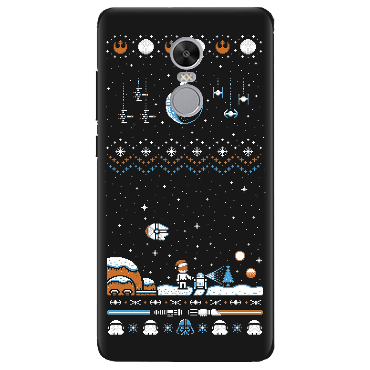 Чохол для Xiaomi Redmi 5 Plus чорний матовий soft touch Star wars - фото 1 - Чохли для телефонів