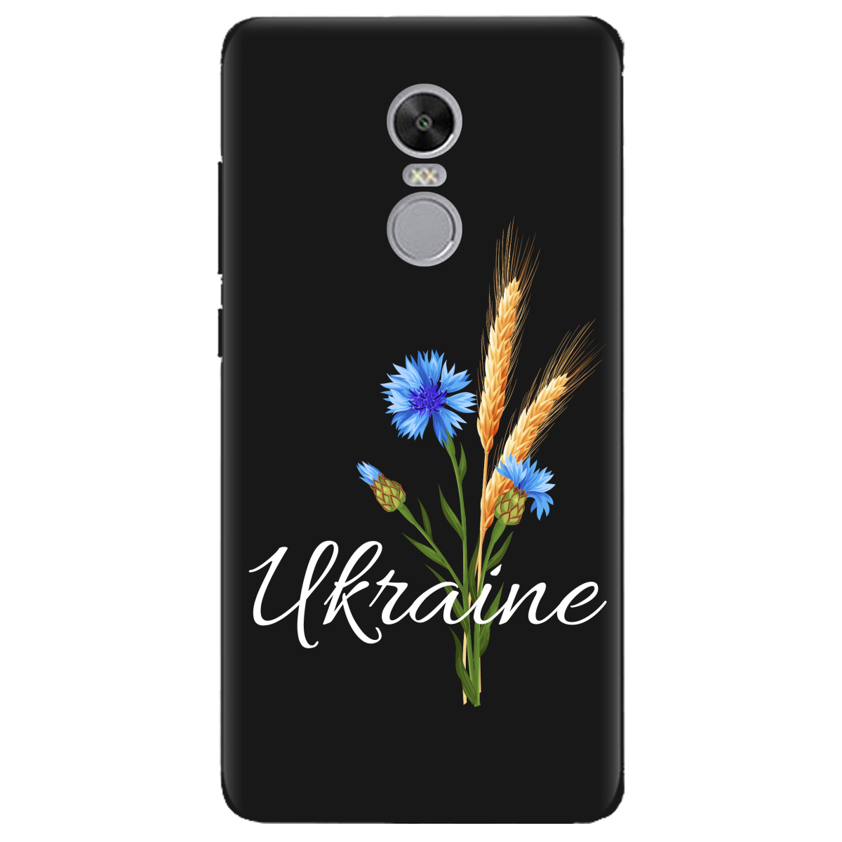 Чохол для Xiaomi Redmi 5 Plus чорний матовий soft touch Незалежна Україна - фото 1 - Чохли для телефонів