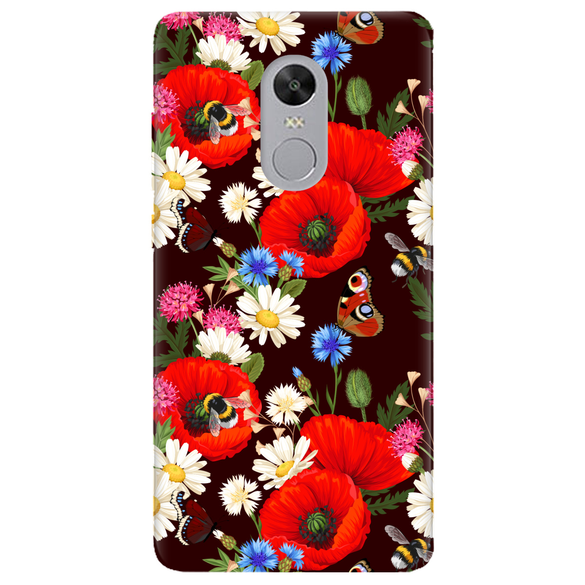 Чохол для Xiaomi Redmi 5 Plus прозорий Лугові квіти - фото 1 - Чохли для телефонів