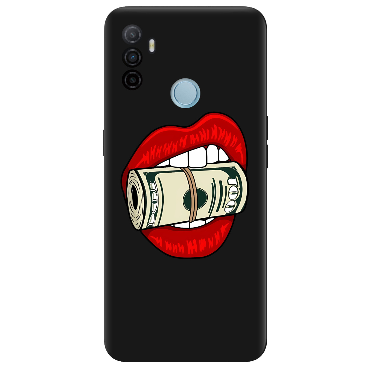 Чехол для Oppo A53/ A32/ A33 черный матовый soft touch Secret - фото 1 - Чехлы для телефонов