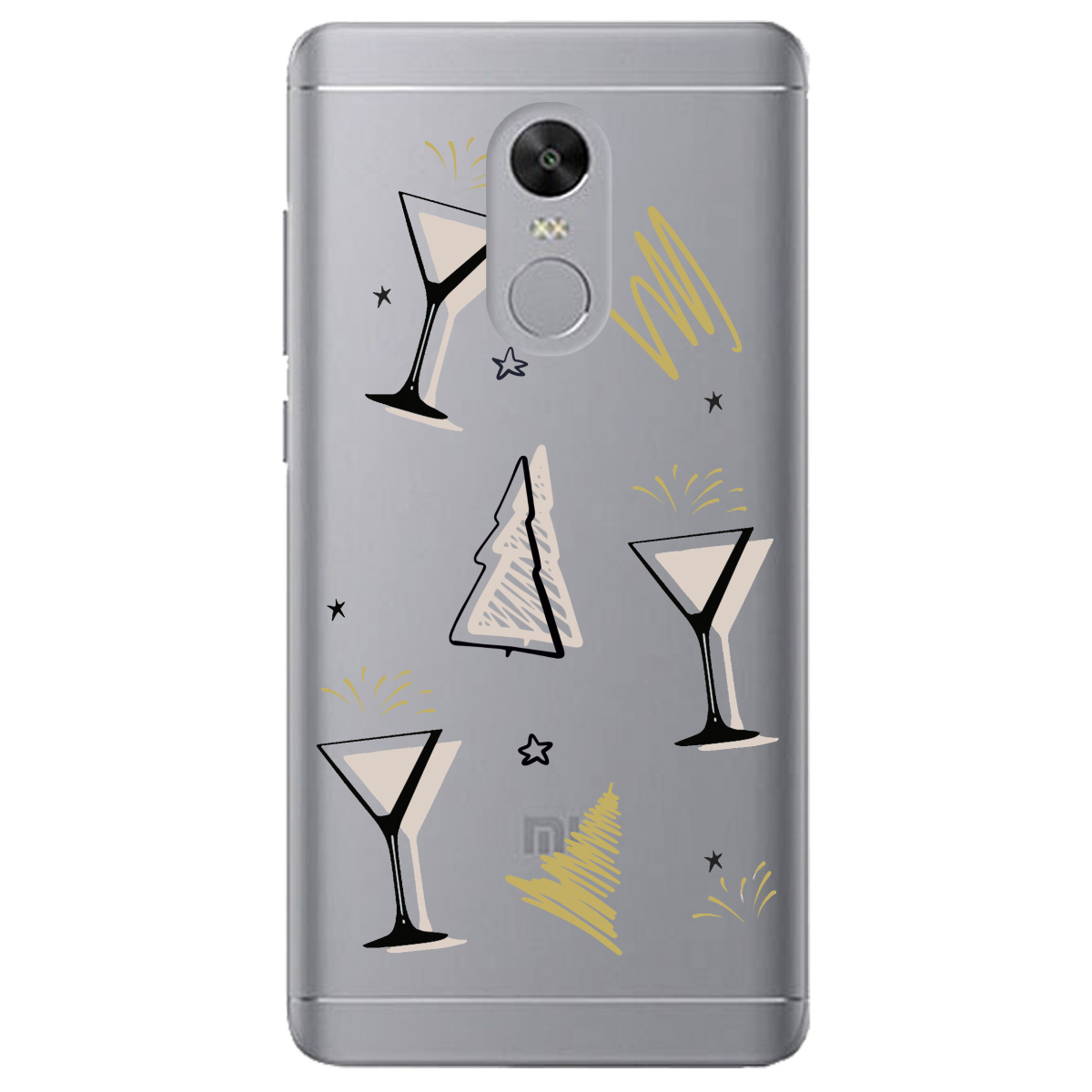 Чохол для Xiaomi Redmi 5 Plus прозорий Hello New Year - фото 1 - Чохли для телефонів