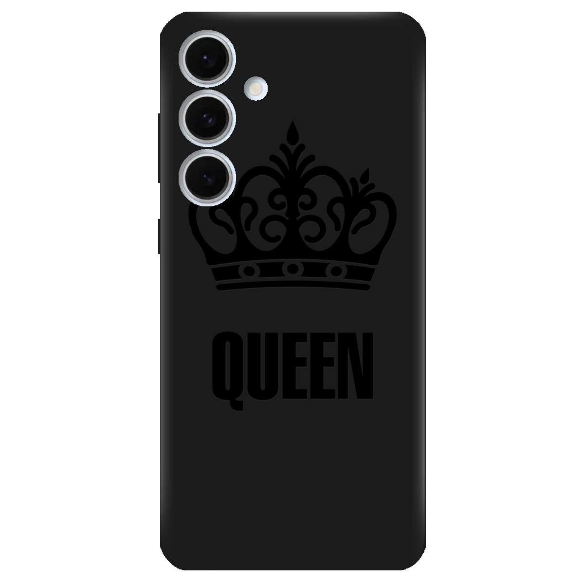 Чехол для Samsung Galaxy S24 FE черный матовый soft touch Queen - фото 1 - Чехлы для телефонов