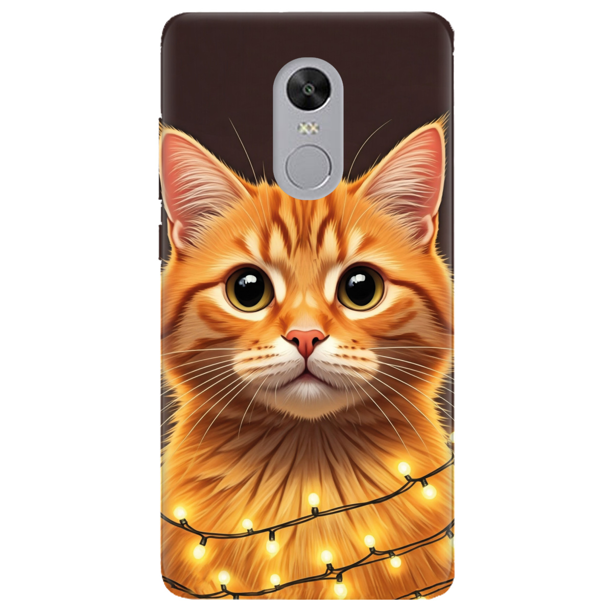 Чехол для Xiaomi Redmi 5 Plus прозрачный Festive Kitty - фото 1 - Чехлы для телефонов