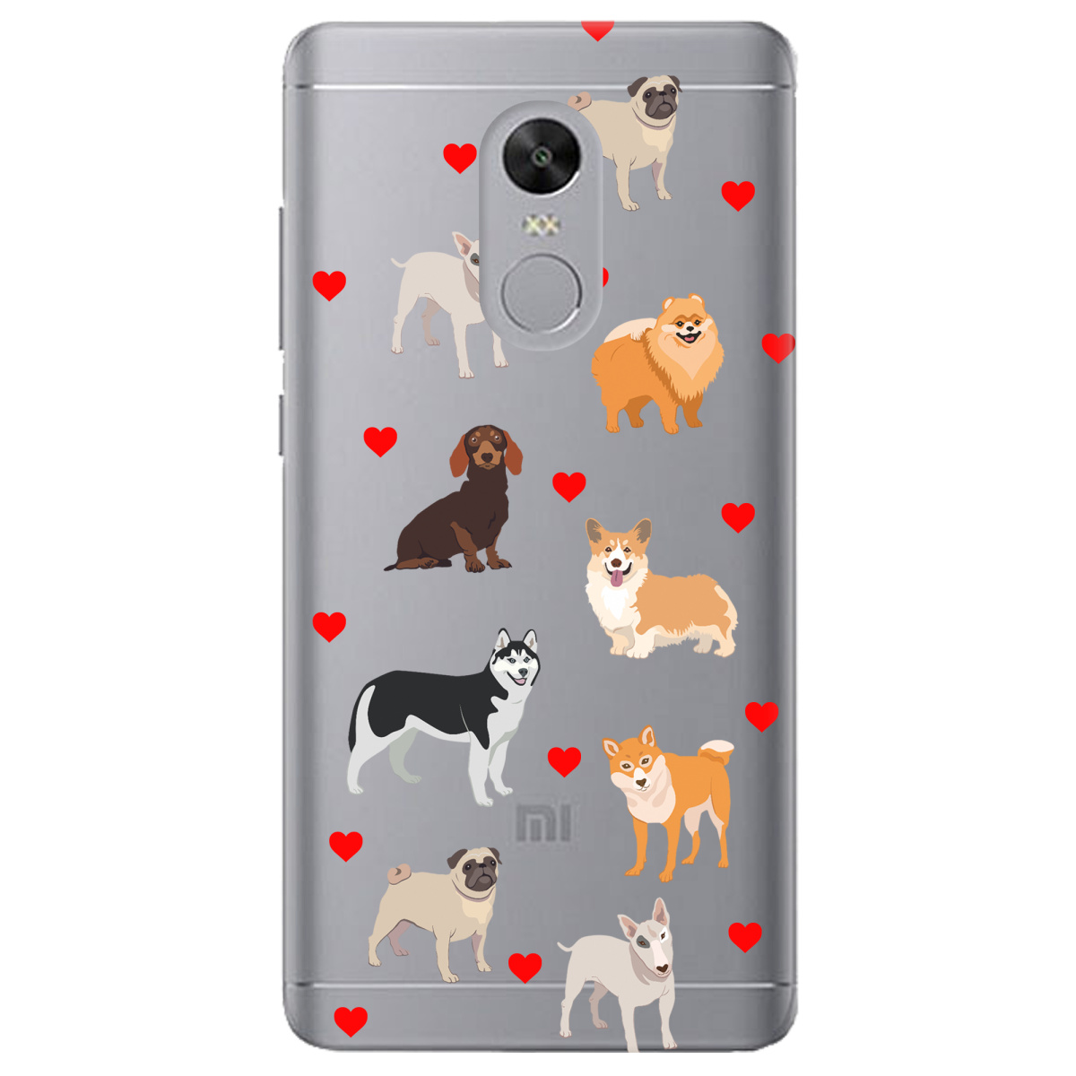Чехол для Xiaomi Redmi 5 Plus прозрачный Любов у кожному гав - фото 1 - Чехлы для телефонов