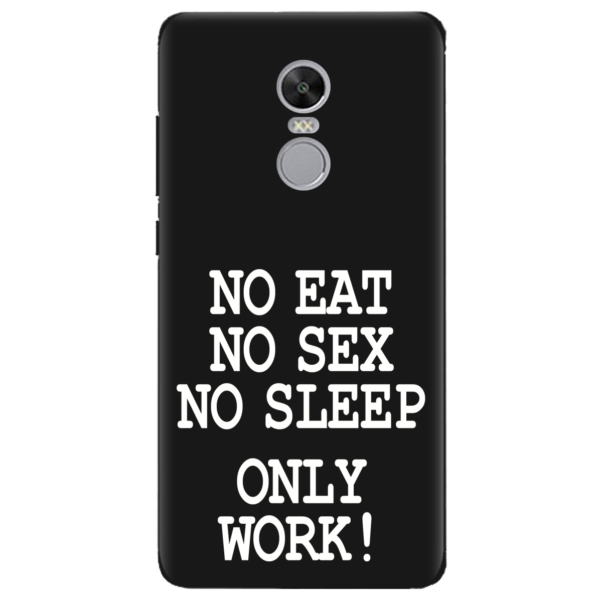 Чехол для Xiaomi Redmi 5 Plus черный матовый soft touch Work only - фото 1 - Чехлы для телефонов