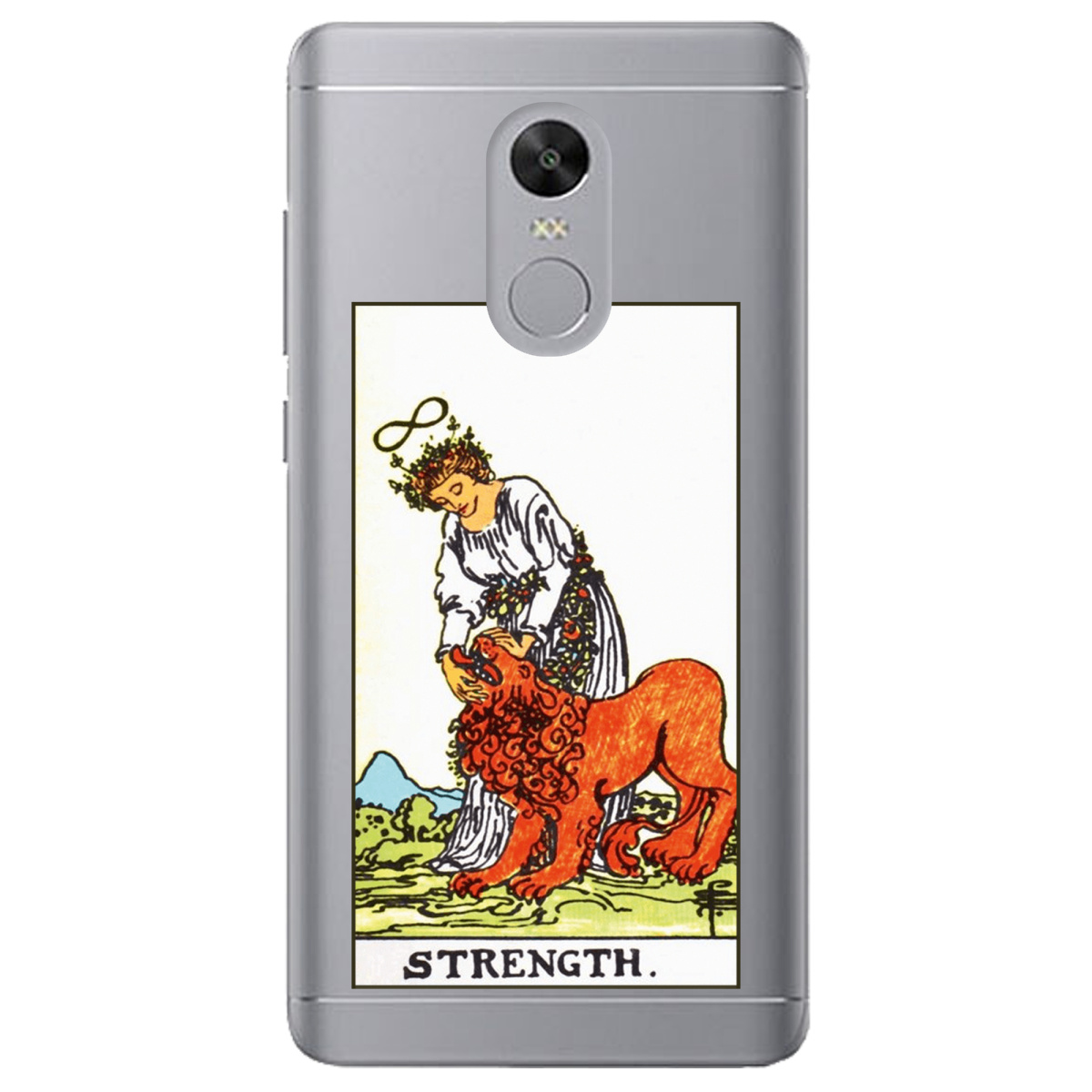 Чехол для Xiaomi Redmi 5 Plus прозрачный Таро Сила - фото 1 - Чехлы для телефонов