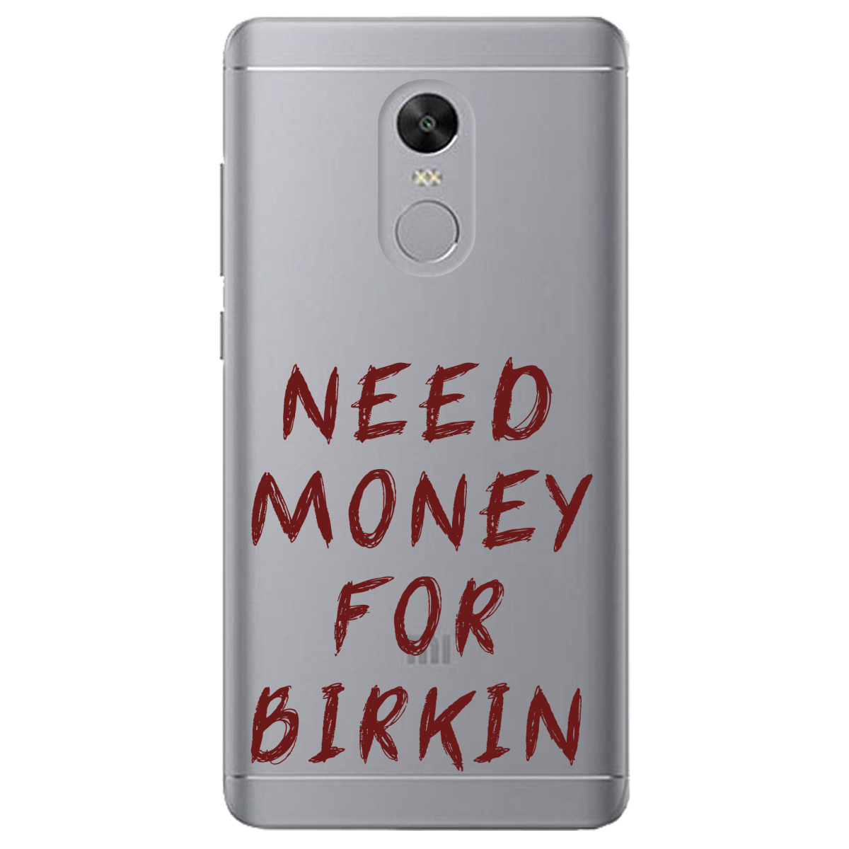 Чехол для Xiaomi Redmi 5 Plus прозрачный Need money - фото 1 - Чехлы для телефонов