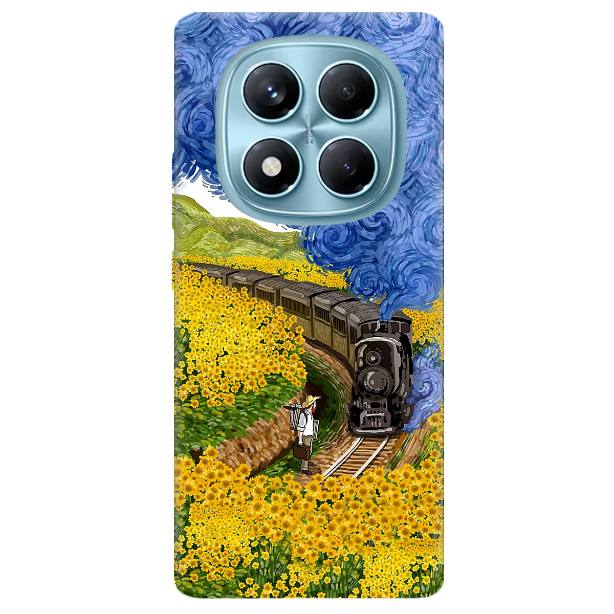 Чехол для Xiaomi Redmi Note 14 Pro 4G прозрачный Train - фото 1 - Чехлы для телефонов