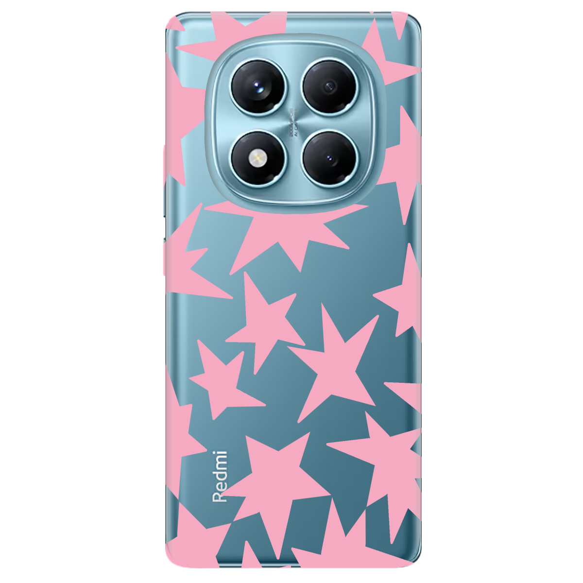 Чехол для Xiaomi Redmi Note 14 Pro 4G прозрачный Pink Star - фото 1 - Чехлы для телефонов