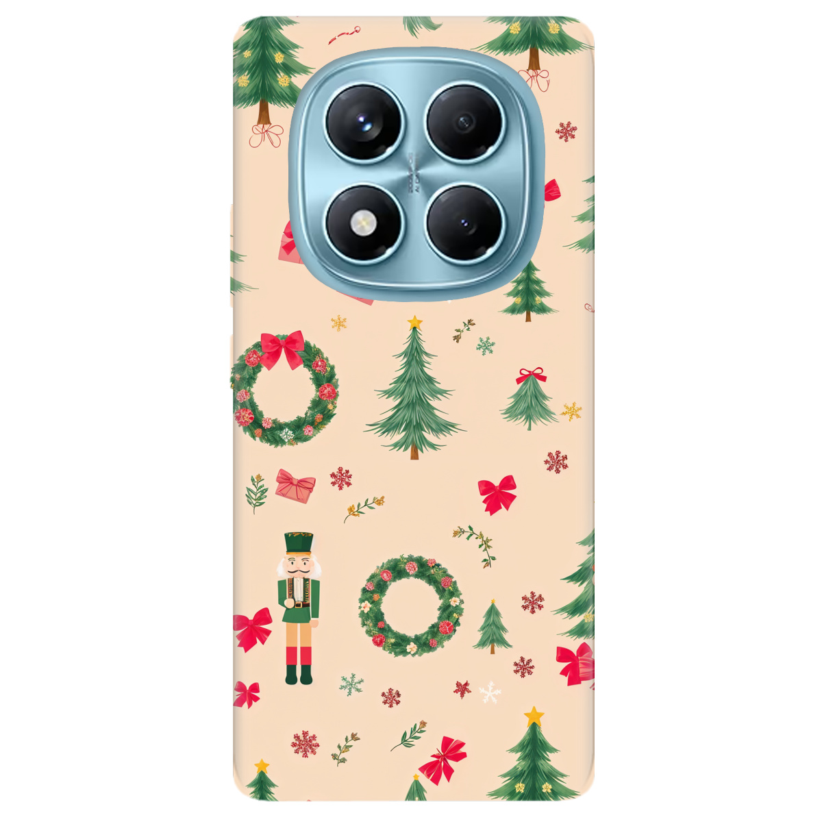 Чехол для Xiaomi Redmi Note 14 Pro 4G прозрачный Christmas Traditions - фото 1 - Чехлы для телефонов