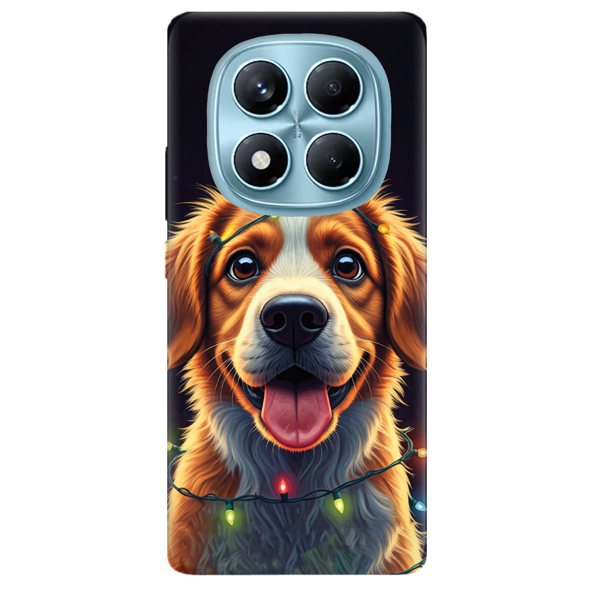 Чехол для Xiaomi Redmi Note 14 Pro 4G прозрачный Festive Pup - фото 1 - Чехлы для телефонов