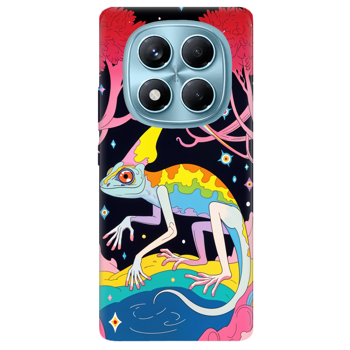 Чехол для Xiaomi Redmi Note 14 Pro 4G прозрачный Cosmic Chameleon - фото 1 - Чехлы для телефонов