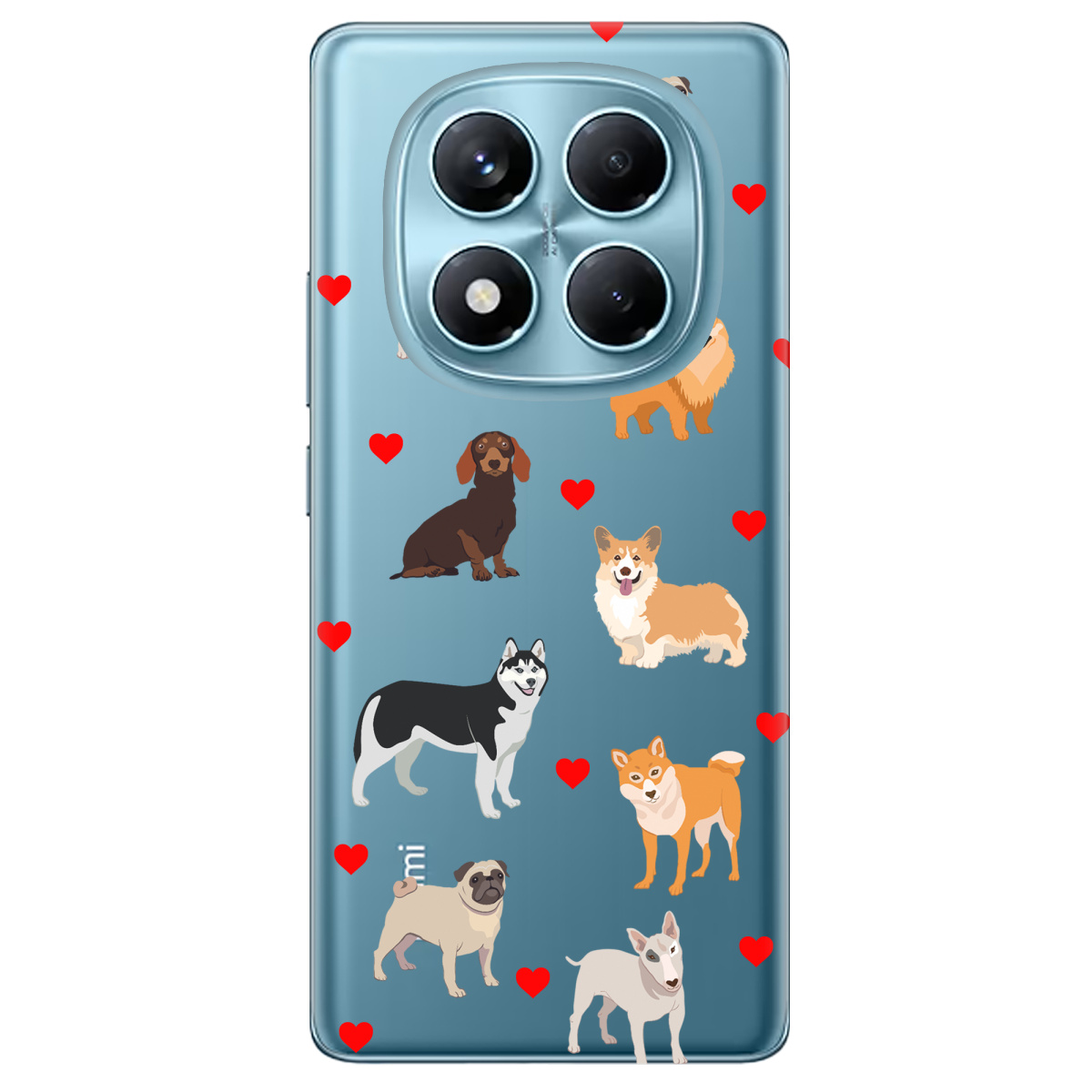 Чохол для Xiaomi Redmi Note 14 Pro 4G прозорий Любов у кожному гав - фото 1 - Чохли для телефонів