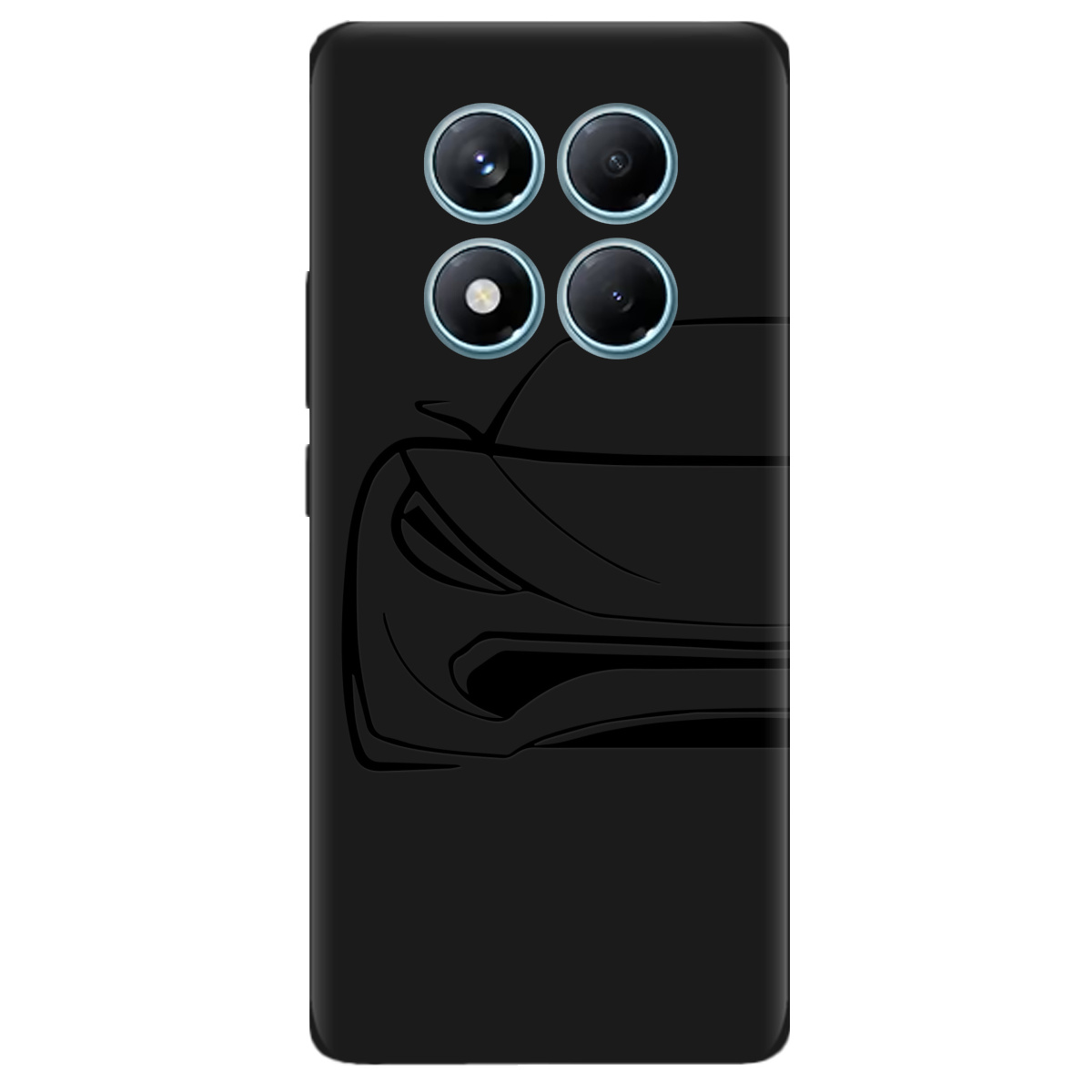 Чехол для Xiaomi Redmi Note 14 Pro 4G черный матовый soft touch Sport Car - фото 1 - Чехлы для телефонов