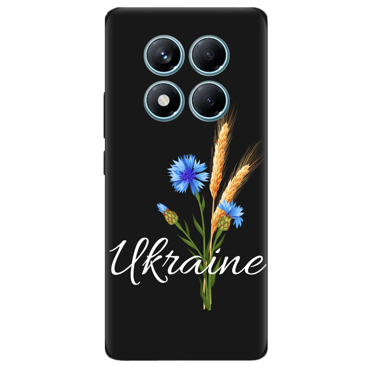 Чехол для Xiaomi Redmi Note 14 Pro 4G черный матовый soft touch Незалежна Україна - фото 1 - Чехлы для телефонов