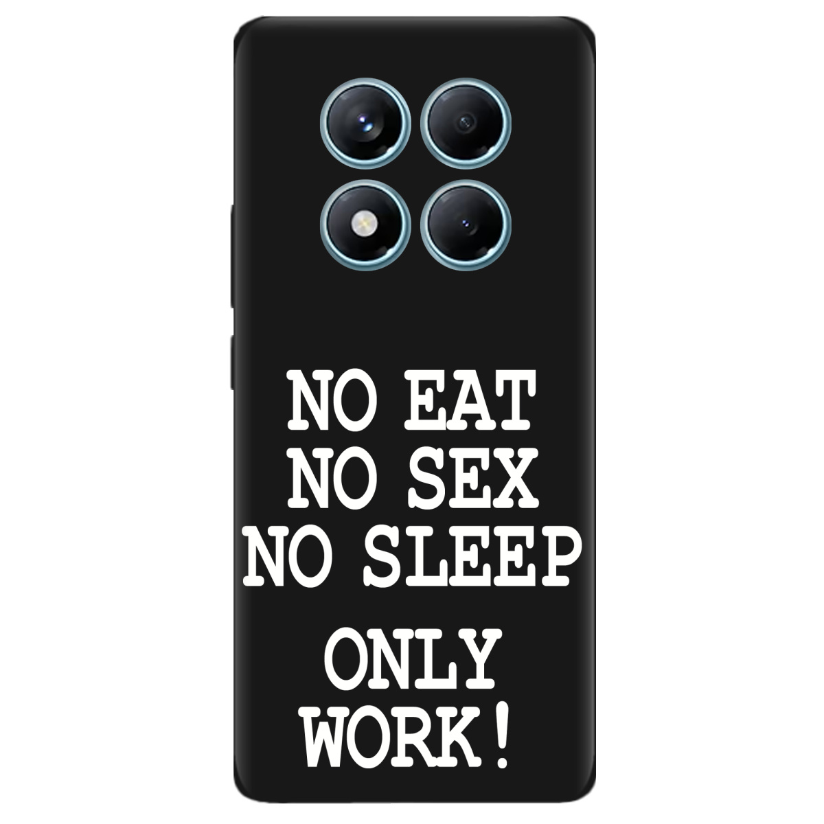 Чохол для Xiaomi Redmi Note 14 Pro 4G чорний матовий soft touch Work only - фото 1 - Чохли для телефонів