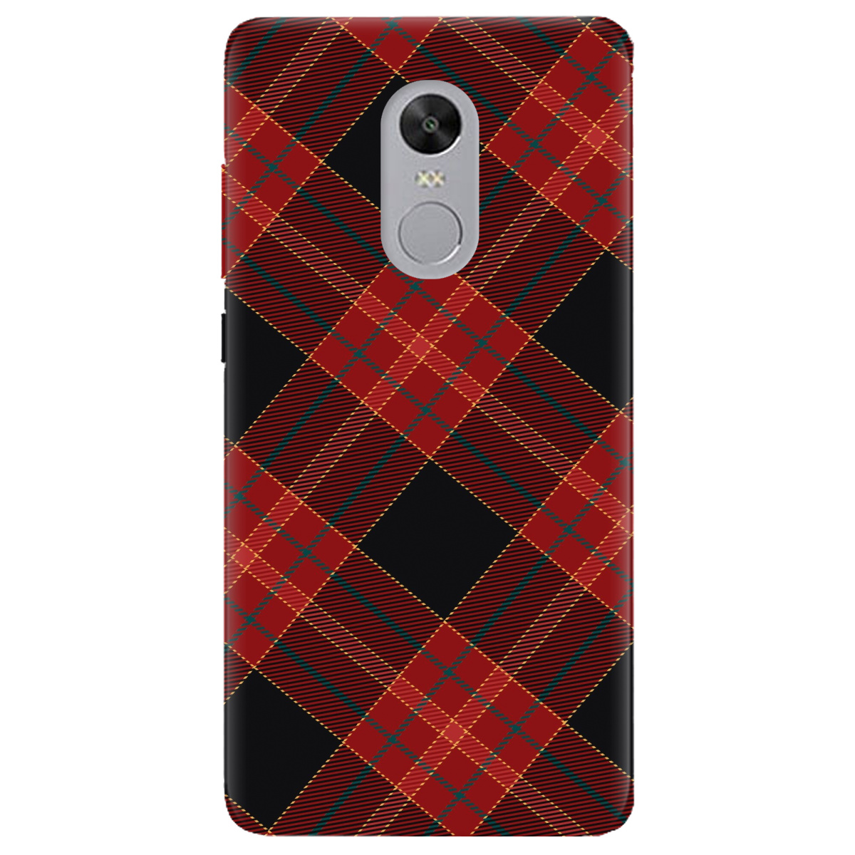 Чехол для Xiaomi Redmi 5 Plus прозрачный Червоний тартан - фото 1 - Чехлы для телефонов