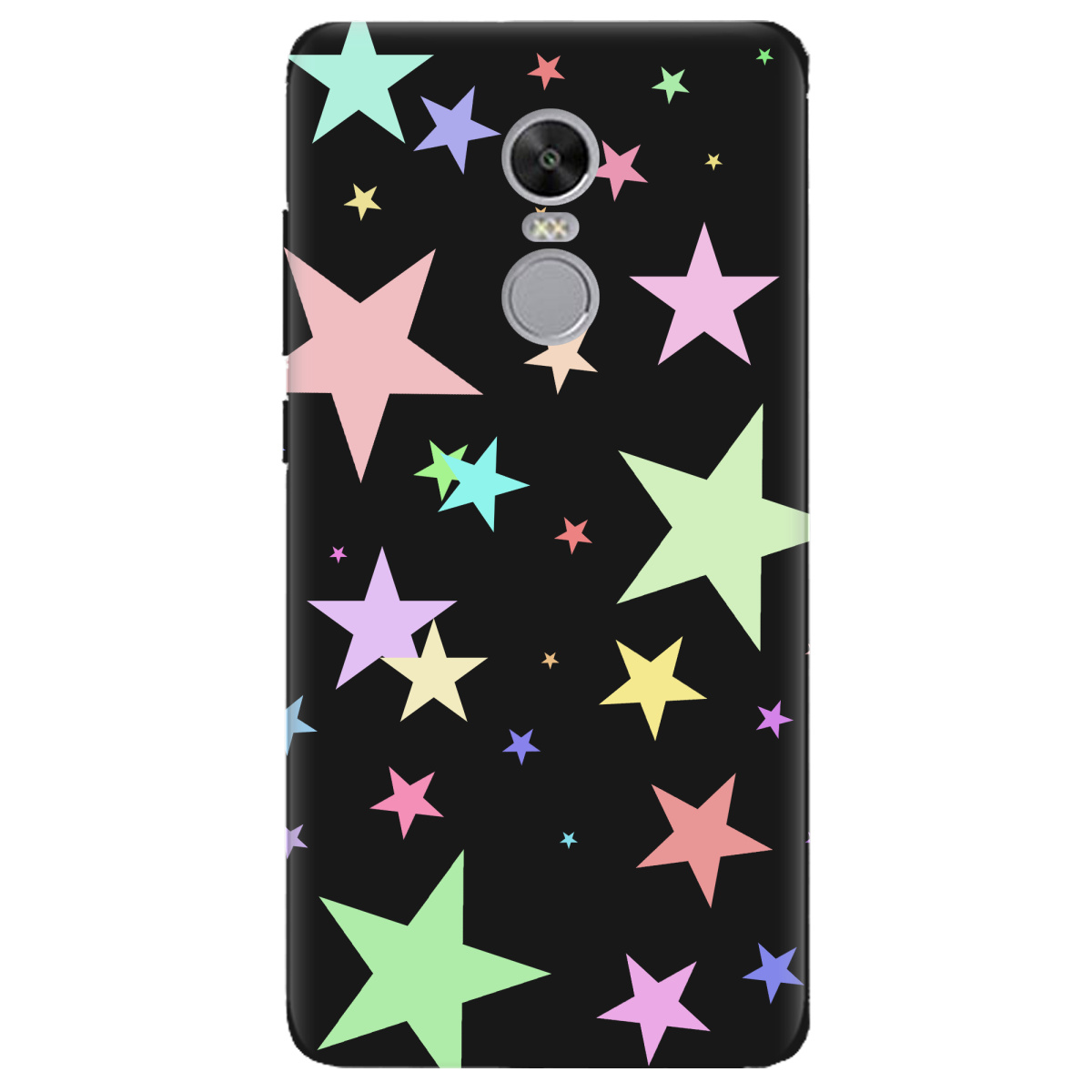 Чехол для Xiaomi Redmi 5 Plus черный матовый soft touch Яскраві зірки (black) - фото 1 - Чехлы для телефонов