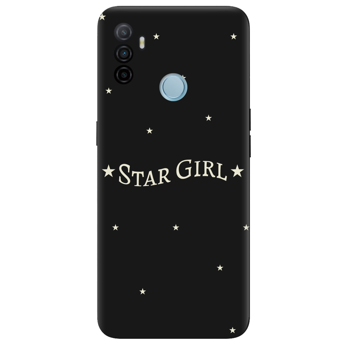 Чохол для Oppo A53/ A32/ A33 чорний матовий soft touch Star girl - фото 1 - Чохли для телефонів