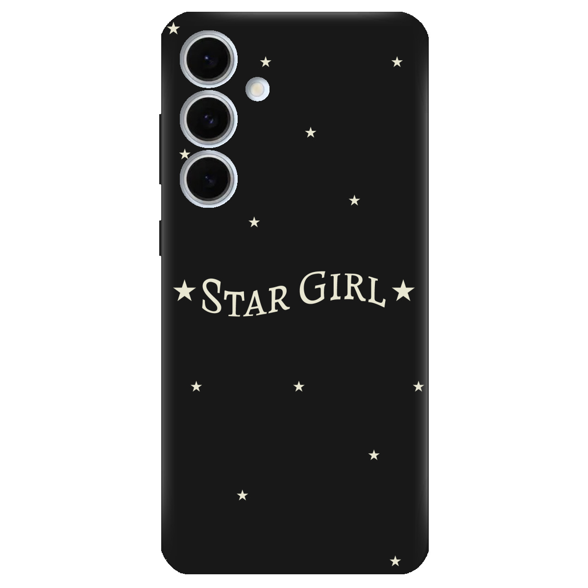 Чохол для Samsung Galaxy S24 FE чорний матовий soft touch Star girl - фото 1 - Чохли для телефонів