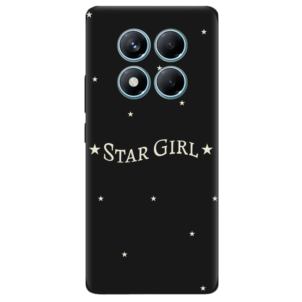 Чохол для Xiaomi Redmi Note 14 Pro 4G чорний матовий soft touch Star girl - фото 1 - Чохли для телефонів