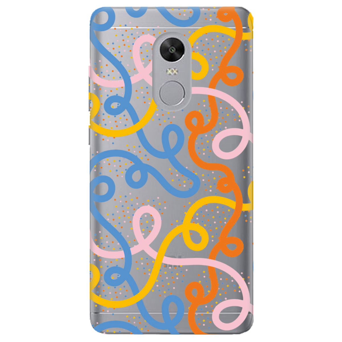 Чехол для Xiaomi Redmi 5 Plus прозрачный Кольоровий завиток - фото 1 - Чехлы для телефонов