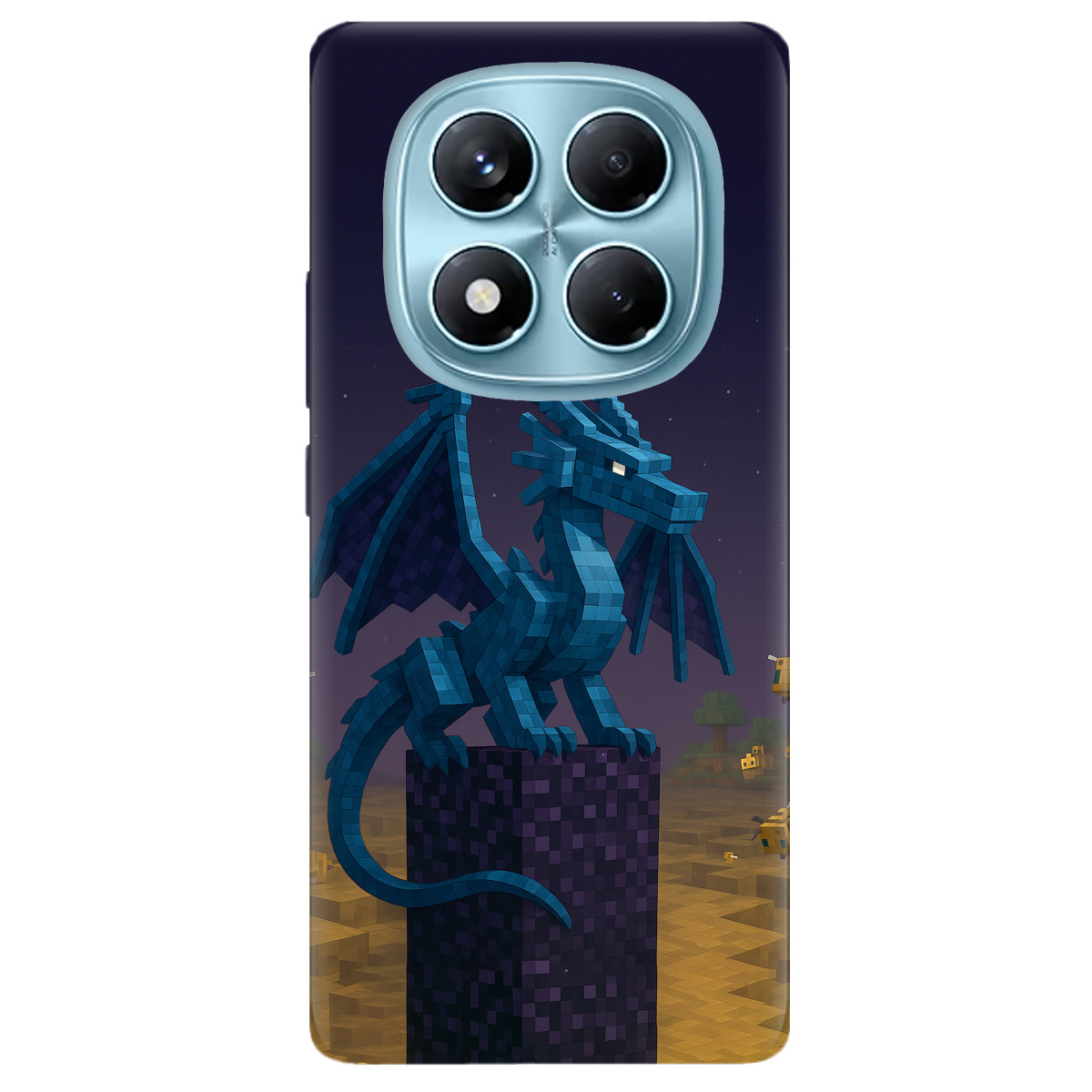 Чохол для Xiaomi Redmi Note 14 Pro 4G прозорий Дракон Краю Майнкрафт - фото 1 - Чохли для телефонів