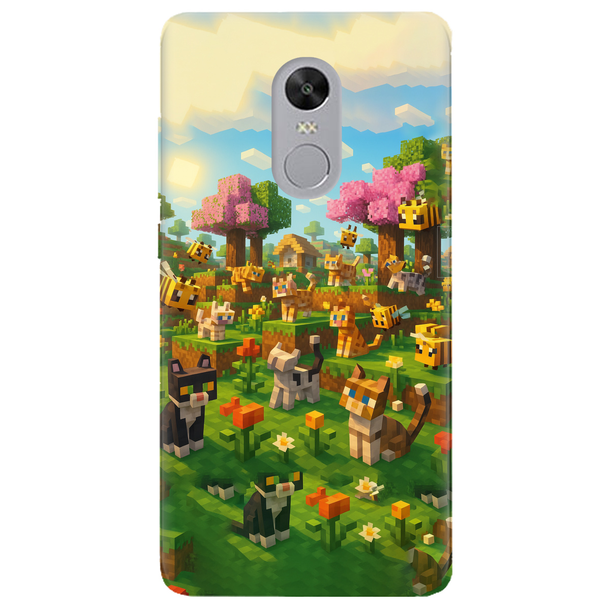 Чохол для Xiaomi Redmi 5 Plus прозорий Піксельні герої - фото 1 - Чохли для телефонів