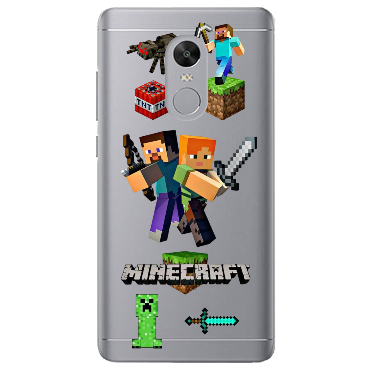 Чехол для Xiaomi Redmi 5 Plus прозрачный Піксельна пригода - фото 1 - Чехлы для телефонов