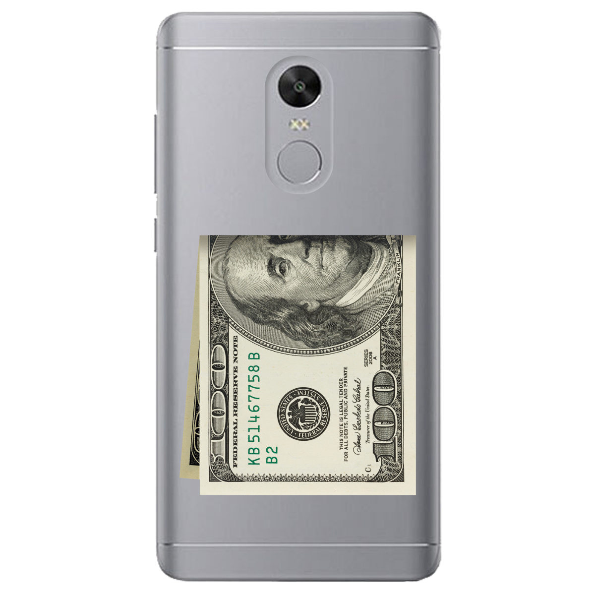 Чохол для Xiaomi Redmi 5 Plus прозорий Зігнутий Бенджамін - фото 1 - Чохли для телефонів