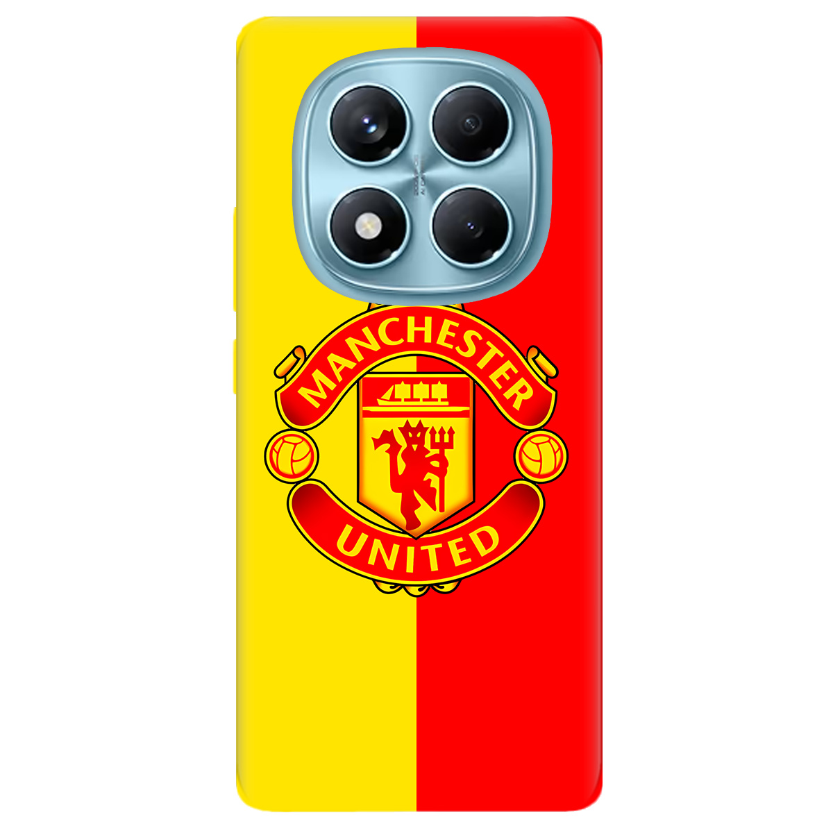 Чехол для Xiaomi Redmi Note 14 Pro 4G прозрачный Manchester United - фото 1 - Чехлы для телефонов