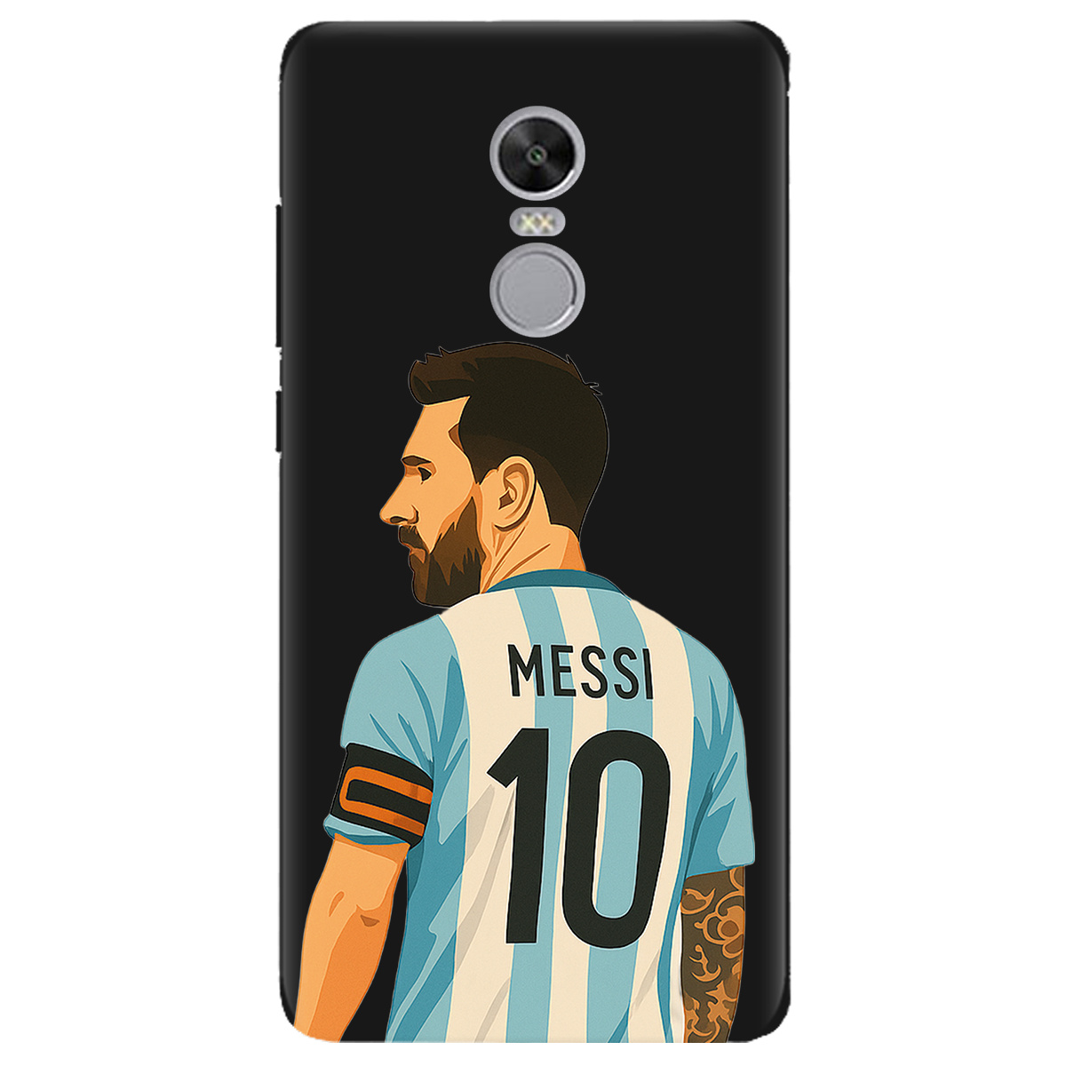 Чохол для Xiaomi Redmi 5 Plus чорний матовий soft touch Messi - фото 1 - Чохли для телефонів