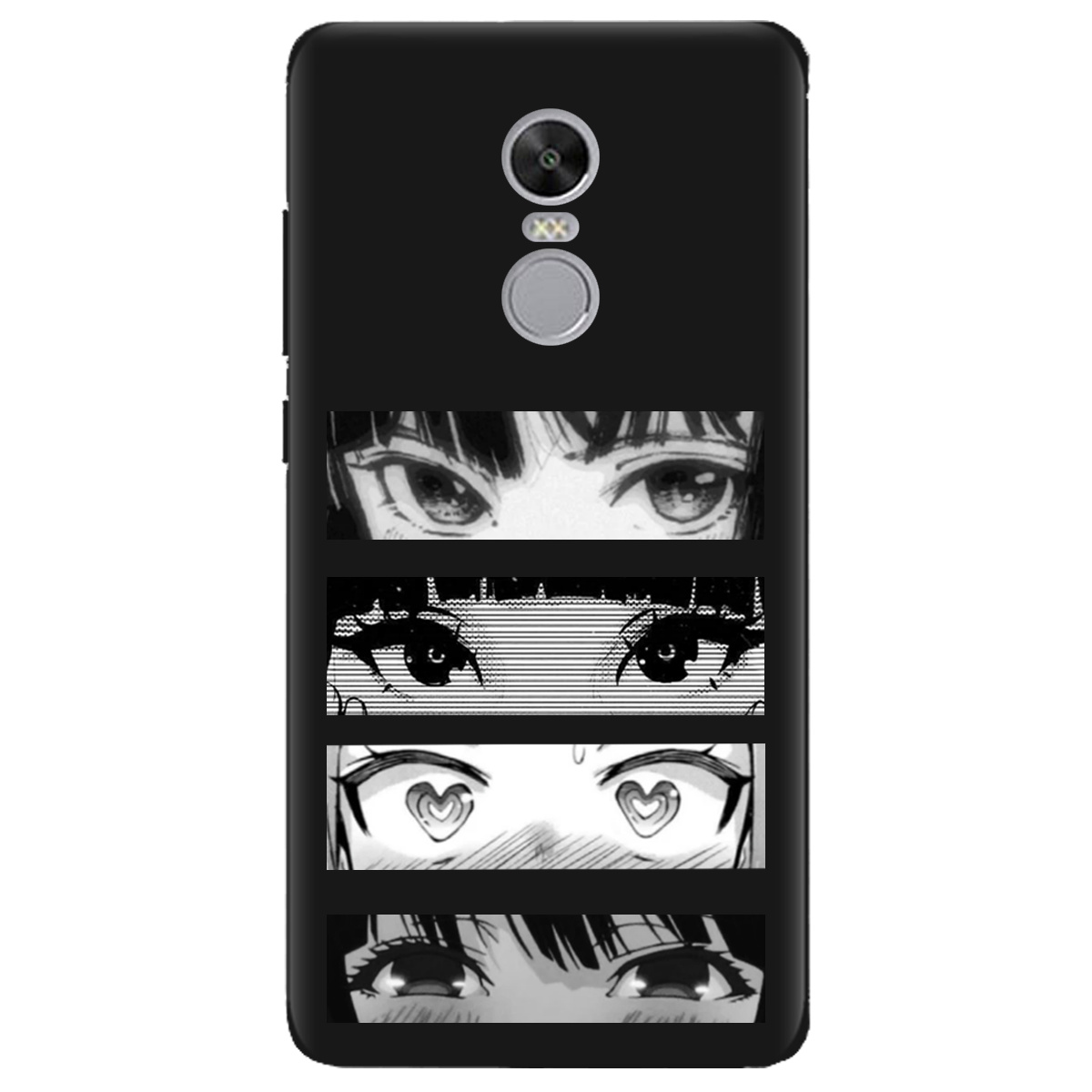 Чехол для Xiaomi Redmi 5 Plus черный матовый soft touch Закохані очі - фото 1 - Чехлы для телефонов