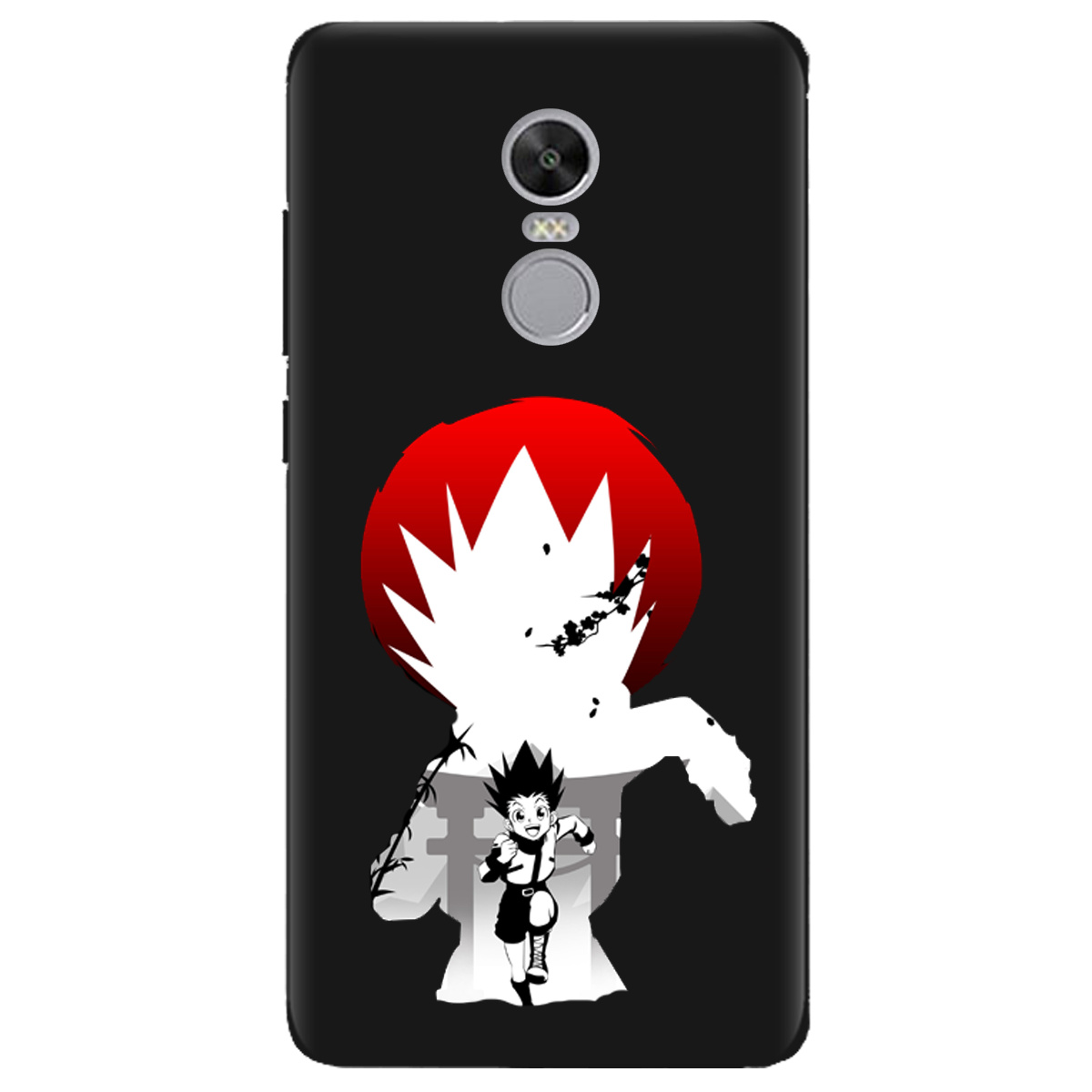 Чехол для Xiaomi Redmi 5 Plus черный матовый soft touch Гон - фото 1 - Чехлы для телефонов